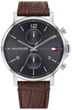 Tommy Hilfiger Daniel Grey Dial Brown Leather Strap Watch for Men - 1710416 Authentic Buy Shop Now