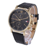 Tommy Hilfiger Daniel Black Dial Black Leather Strap Watch for Men - 1710417 Authentic Buy Shop Now