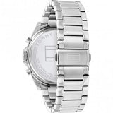 Tommy Hilfiger Baker Quartz Blue Dial Silver Steel Strap Watch For Men - 1710448 Authentic Buy Shop Now