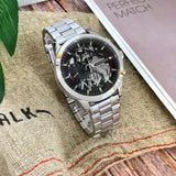 Tommy Hilfiger Henry Chronograph Black Dial Silver Steel Strap Watch For Men - 1710477 Authentic Buy Shop Now