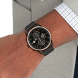 Tommy Hilfiger Weston Chronograph Black Dial Black Mesh Bracelet Watch For Men - 1710505 Authentic Buy Shop Now
