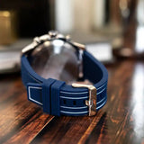 Tommy Hilfiger Wynwood Chronograph Blue Dial Blue Silicon Strap Watch For Men - 1710582 Authentic Buy Shop Now