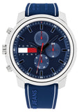 Tommy Hilfiger Wynwood Chronograph Blue Dial Blue Silicon Strap Watch For Men - 1710582 Authentic Buy Shop Now