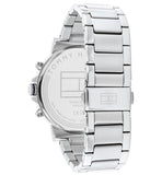 Tommy Hilfiger Tyson Chronograph Blue Dial Silver Steel Strap Watch For Men - 1710588 Authentic Buy Shop Now