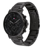 Tommy Hilfiger Tyson Chronograph Black Dial Black Steel Strap Watch For Men - 1710590 Authentic Buy Shop Now