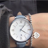 Fossil Jacqueline White Dial Light Blue Leather Strap Watch for Women - ES3821 Authentic Buy Shop Now
