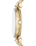 Emporio Armani Gianni T Bar Analog Crystals Gold Dial Gold Steel Strap Watch For Women - AR11608 Authentic Buy Shop Now