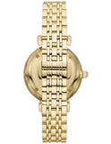 Emporio Armani Gianni T Bar Analog Crystals Gold Dial Gold Steel Strap Watch For Women - AR11608 Authentic Buy Shop Now