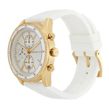 Michael Kors Hadyn Chronograph White Dial White Rubber Strap Watch for Women - MK7484 Authentic Buy Shop Now