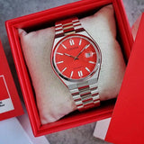 Citizen x Pantone Automatic Blazing Red Dial Silver Steel Strap Watch For Men - NJ0158-89W Authentic Buy Shop Now
