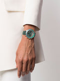 Swarovski Octea Lux Chrono Emerald Green Dial Green Leather Strap Watch for Women - 5452498 Authentic Buy Shop Now