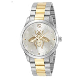 Gucci G Timeless Silver Dial Two Tone Steel Strap Watch For Women - YA1264131 Authentic Buy Shop Now