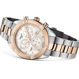 Tissot PR 100 Sport Chic Chronograph Diamonds Mother of Pearl Dial Two Tone Steel Strap Watch for Women - T101.917.22.116.00 Authentic Buy Shop Now