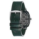 Gucci Grip Silver Dial Green Leather Strap Unisex Watch - YA157412 Authentic Buy Shop Now
