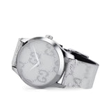 Gucci G Timeless Quartz Grey Dial Grey Leather Strap Watch For Men - YA1264058 Authentic Buy Shop Now