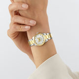 Gucci G Timeless Quartz Mother of Pearl Dial Two Tone Steel Strap Watch For Women - YA1265012 Authentic Buy Shop Now