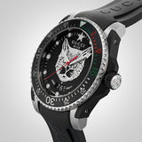 Gucci Dive Feline Black Dial Black Rubber Strap Watch For Men - YA136320 Authentic Buy Shop Now