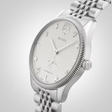 Gucci G Timeless Automatic Silver Dial Silver Steel Strap Watch for Men - YA126354 Authentic Buy Shop Now