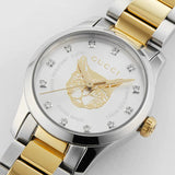 Gucci G Timeless Quartz Diamonds Silver Dial Two Tone Steel Strap Watch For Women - YA1265016 Authentic Buy Shop Now