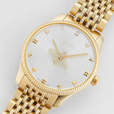 Gucci G Timeless Quartz Silver Dial Gold Steel Strap Watch For Women - YA1264155 Authentic Buy Shop Now