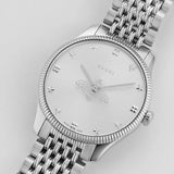 Gucci G Timeless Quartz Silver Dial Silver Steel Strap Watch For Women - YA1264153 Authentic Buy Shop Now