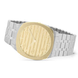Gucci 25H Quartz Gold Dial Silver Steel Strap Watch for Men - YA163405 Authentic Buy Shop Now