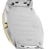 Gucci 25H Quartz Gold Dial Silver Steel Strap Watch for Men - YA163405 Authentic Buy Shop Now