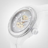 Gucci Dive Automatic Transparent Dial White Rubber Strap Watch For Men - YA136343 Authentic Buy Shop Now