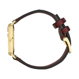 Gucci Grip Quartz Gold Dial Maroon Leather Strap Watch For Women - YA157402 Authentic Buy Shop Now