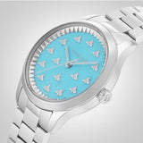 Gucci G Timeless Quartz Turquoise Dial Silver Steel Strap Unisex Watch - YA1265044 Authentic Buy Shop Now