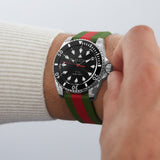 Gucci Dive Automatic Black Dial Two Tone Rubber Strap Watch for Men - YA136349 Authentic Buy Shop Now