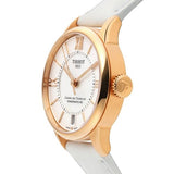 Tissot Chemin Des Tourelles Powermatic 80 Lady Silver Dial White Leather Strap Watch For Women - T099.207.36.118.00 Authentic Buy Shop Now