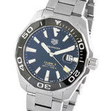 Tag Heuer Aquaracer Caliber 5 Black Dial Silver Steel Strap Watch for Men - WAY201A .BA0927 Authentic Buy Shop Now