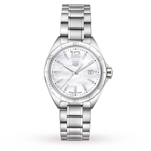 Tag Heuer Formula 1 Quartz Mother of Pearl White Dial Silver Steel Strap Watch for Women - WBJ1418.BA0664 Authentic Buy Shop Now