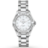 Tag Heuer Aquaracer Diamonds Mother of Pearl White Dial Silver Steel Strap Watch for Women - WBD131C.BA0748 Authentic Buy Shop Now