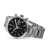 Tag Heuer Carrera Automatic Chronograph Black Dial Silver Steel Strap Watch for Men - CBK2110.BA0715 Authentic Buy Shop Now