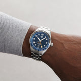 Tag Heuer Autavia Cosc GMT Automatic Blue Dial Silver Steel Strap Watch for Men - WBE511A.BA0650 Authentic Buy Shop Now