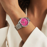 Tag Heuer Carrera Date Automatic 18K Pink Dial Silver Steel Strap Watch for Women - WBN2313.BA0001 Authentic Buy Shop Now