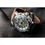 Fossil Modern Machine Automatic Skeleton White Dial Brown Leather Strap Watch for Women - ME3083 Authentic Buy Shop Now