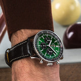 Breitling Navitimer Automatic 41mm Green Dial Green Leather Strap Watch for Men - A17326361L1P1 Authentic Buy Shop Now