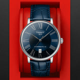 Tissot Carson Premium Powermatic 80 Blue Dial Blue Leather Strap Watch For Men - T122.407.16.043.00 Authentic Buy Shop Now
