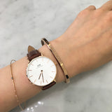 Daniel Wellington Petite St Mawes White Dial Brown Leather Strap Watch For Women - DW00100175 Authentic Buy Shop Now