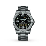 Breitling Aerospace Evo Black Dial Silver Steel Strap Watch for Men - E79363101B1E1 Authentic Buy Shop Now