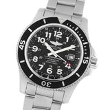 Breitling Superocean II 44mm Black Dial Black Steel Strap Watch for Men - A17392D71B1A1 Authentic Buy Shop Now
