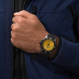 Breitling Superocean Automatic 46mm Yellow Dial Black Rubber Strap Watch for Men - M17368D71I1S1 Authentic Buy Shop Now