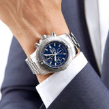 Breitling Avenger Chronograph 45mm Blue Dial Silver Steel Strap Watch for Men - A13317101C1A1 Authentic Buy Shop Now
