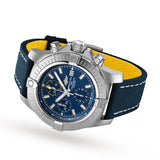 Breitling Avenger Chronograph 45mm Blue Dial Blue Calfskin Strap Watch for Men - A13317101C1X2 Authentic Buy Shop Now