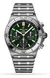 Breitling Chronomat B01 42mm Green Dial Silver Steel Strap Watch for Men - AB01343A1L1A1 Authentic Buy Shop Now