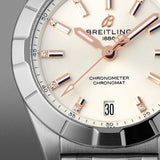 Breitling Chronomat 32 Diamonds White Dial Silver Steel Strap Watch for Women - A77310101A3A1 Authentic Buy Shop Now