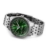 Breitling Navitimer Automatic 41mm Green Dial Silver Steel Strap Watch for Men - A17326361L1A1 Authentic Buy Shop Now